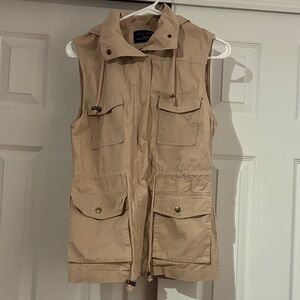 Light Pink Hooded Vest with Pockets
